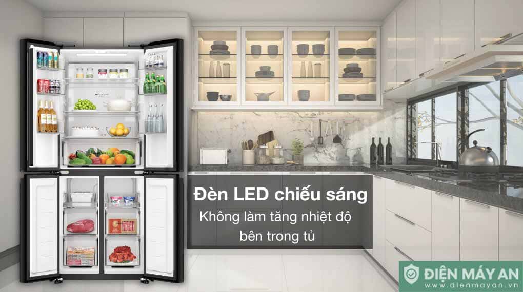 Tủ lạnh Aqua Inverter 410 lít AQR-M466XA(GB)